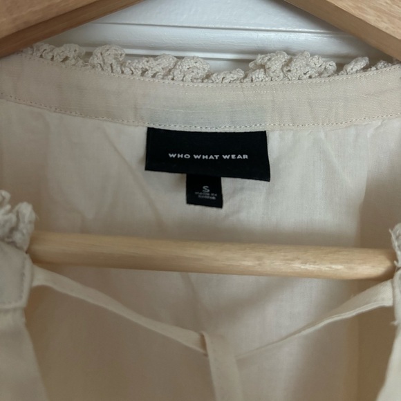 Who What Wear Cream Flutter Sleeve Sundress - Picture 7 of 7